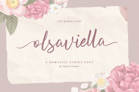 Olsaviella Signature Font - Bubble graphics