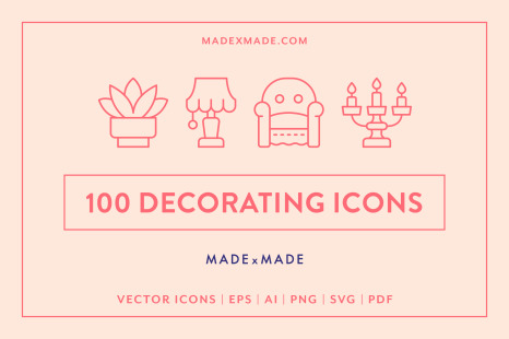 Line Icons – Decorating - Decorative plant