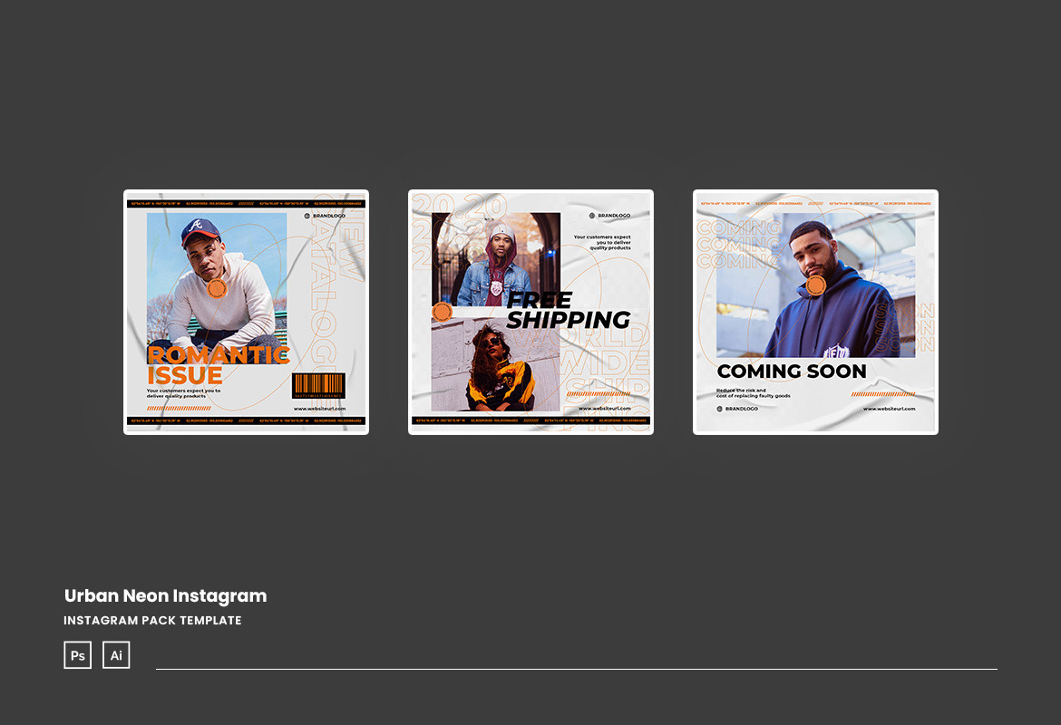 Urban Neon Instagram Post Template Urban Neon Instagram Post Template
