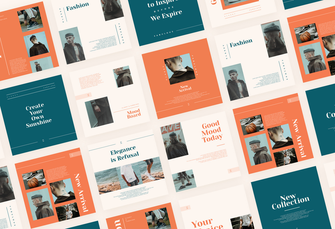 Modern Fashion Instagram Post & Story Template Modern Fashion Instagram Post & Story Template