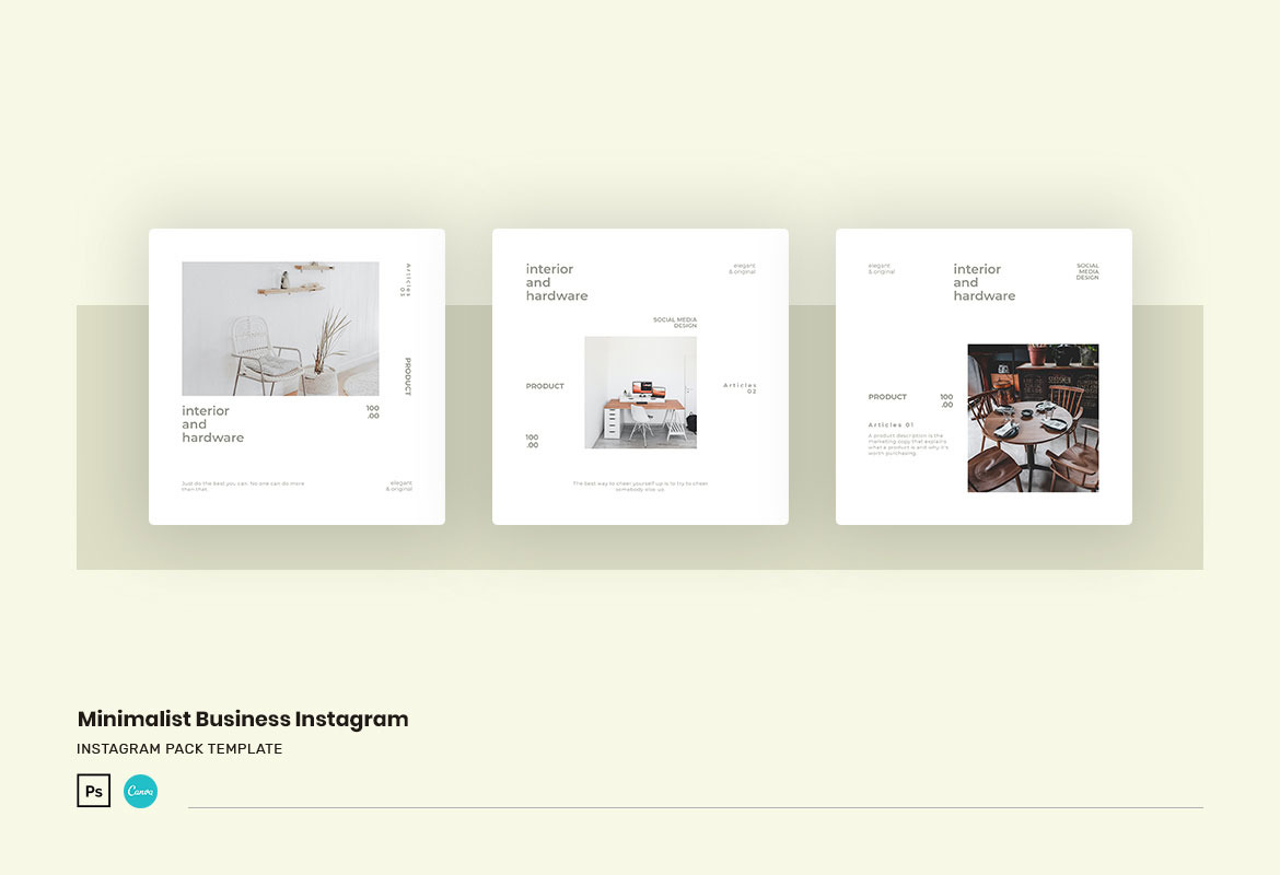 Minimalist Business Instagram Post &amp; Story Template