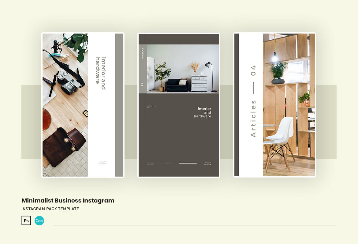 Minimalist Business Instagram Post &amp; Story Template