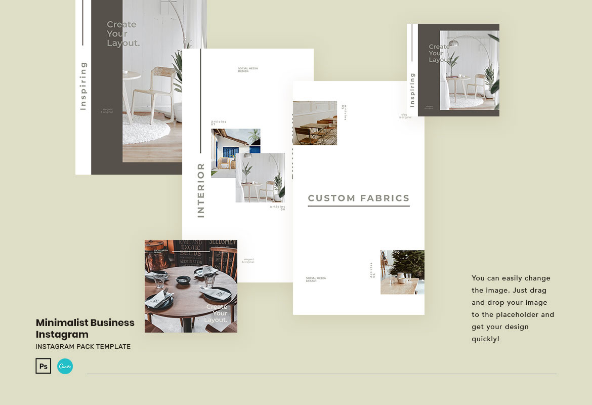 Minimalist Business Instagram Post & Story Template Minimalist Business Instagram Post & Story Template