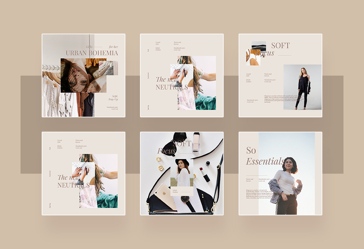 Beauty Fashion Instagram Template on Yellow Images Creative Store - 67868