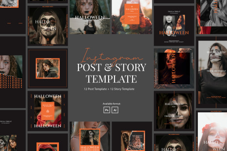 Halloween Party Instagram Template - Trick or treat