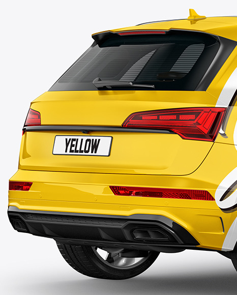 Crossover SUV Mockup – Back HalfSide View