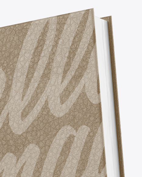 Hardcover Book w/ Leather Cover Mockup