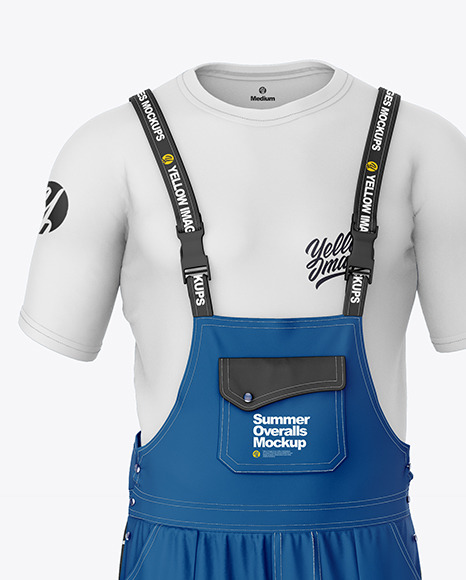 Summer Overalls Mockup – Front View