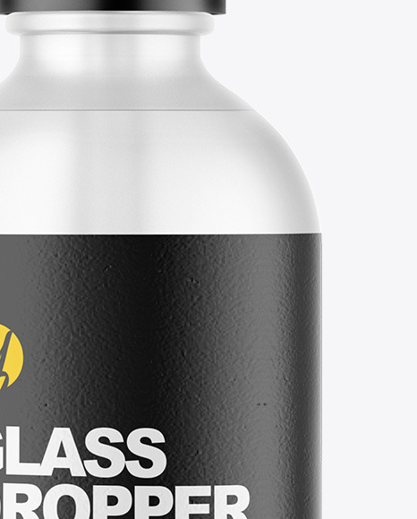 Frosted Glass Dropper Bottle Mockup