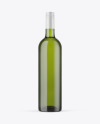 Green Glass White Wine Bottle Mockup