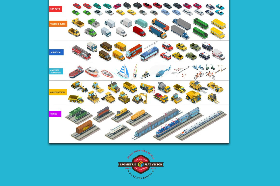 Isometric flat world collection v.1 Isometric flat world collection v.1