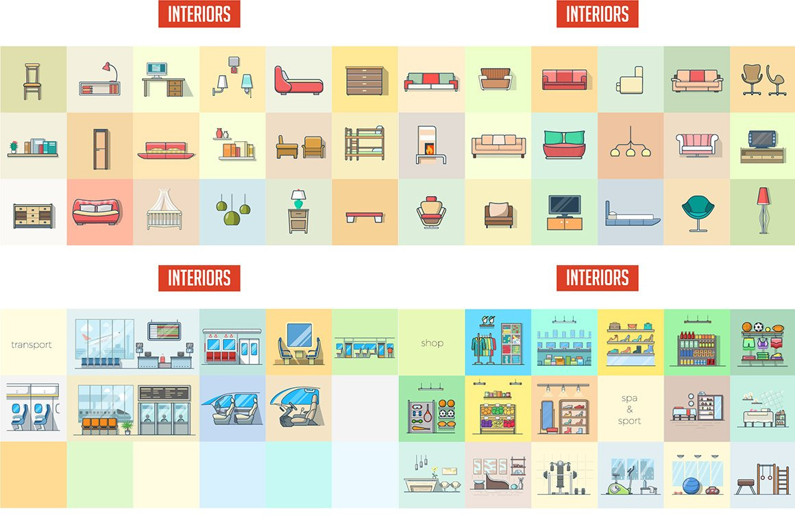 Linear World Scene Generator vector Linear World Scene Generator vector