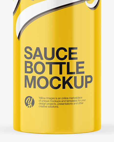 Glossy Plastic Sauce Bottle