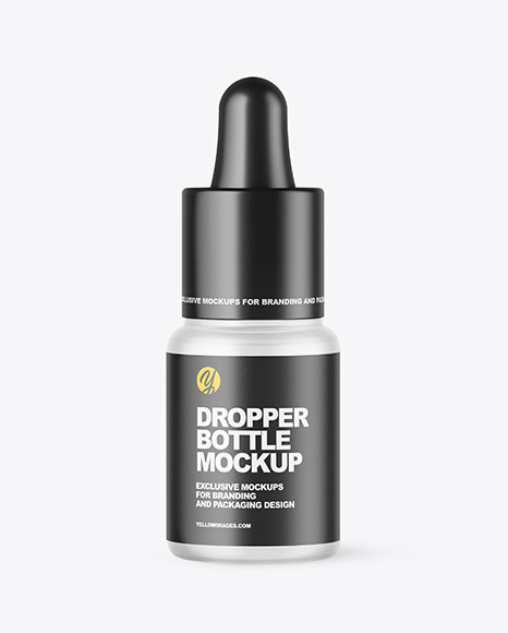 Frosted Glass Dropper Bottle Mockup