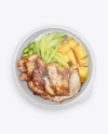 Chicken Poke Plastic Bowl Mockup