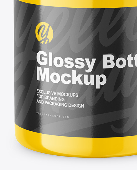 Glossy Bottle Mockup