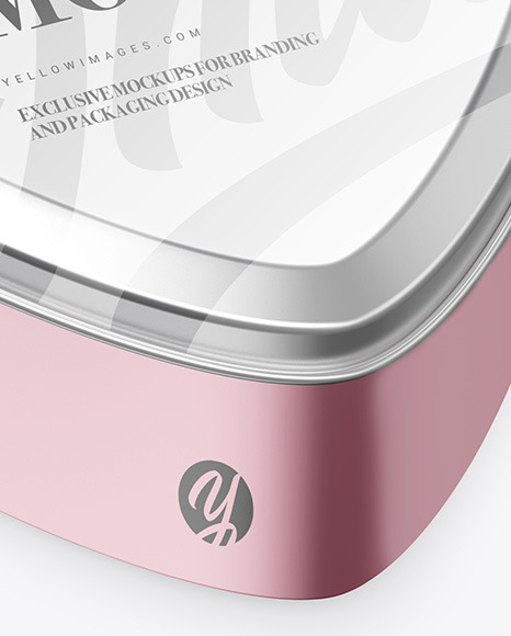 Heart-Shape Metallic Tin Box Mockup