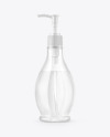 Clear Cosmetic Bottle with Pump Mockup