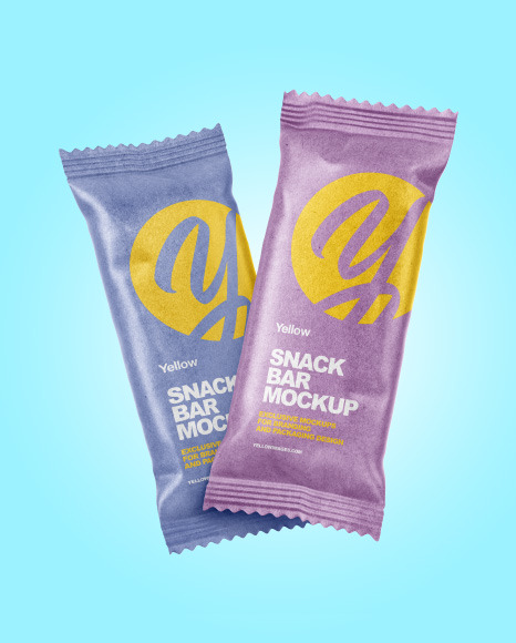 Two Kraft Snack Bars Mockup