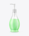 Color Cosmetic Bottle with Pump Mockup