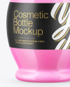 Color Cosmetic Bottle with Pump Mockup