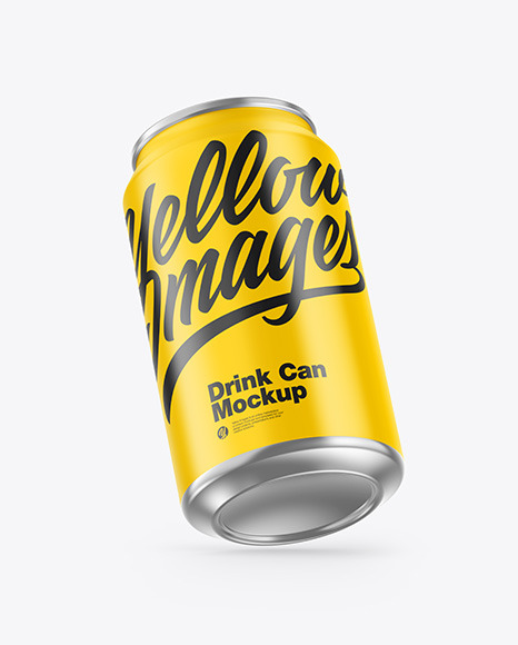 Metallic Drink Can w/ Glossy Finish Mockup