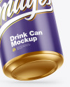 Metallic Drink Can w/ Glossy Finish Mockup