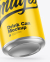 Metallic Drink Can w/ Glossy Finish Mockup