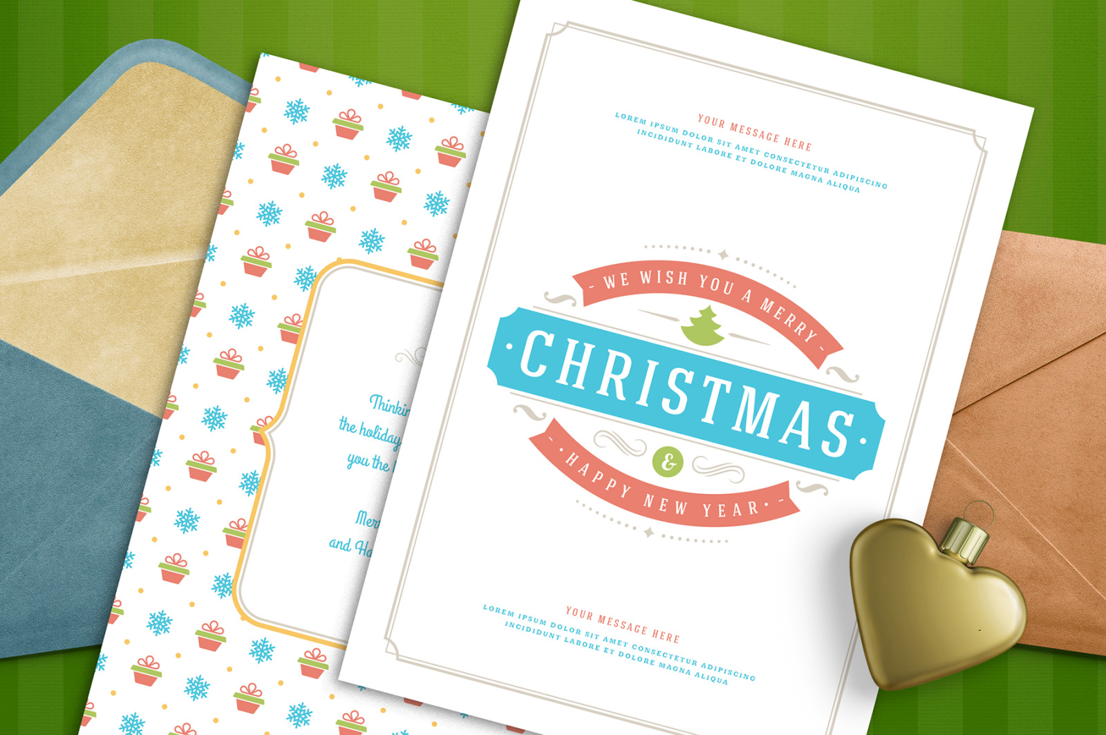 5 Christmas greeting cards