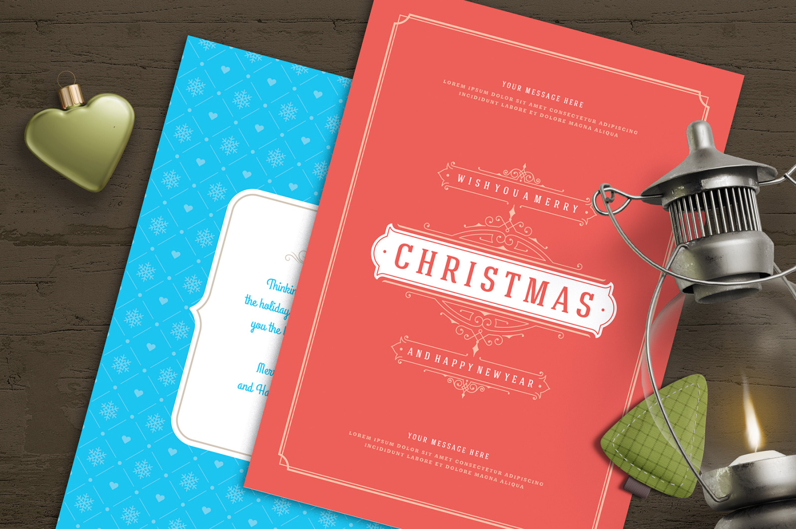 5 Christmas greeting cards