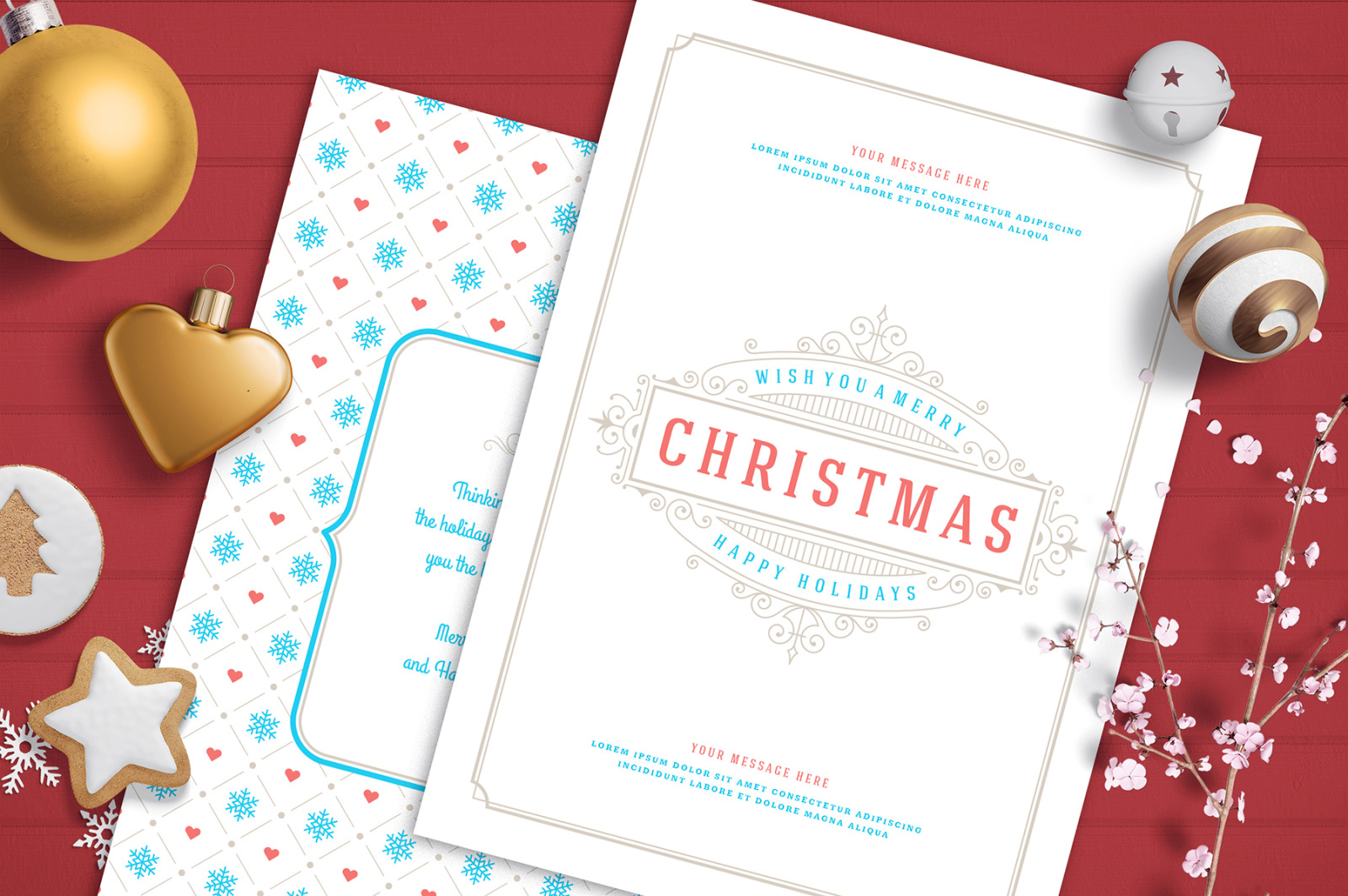 5 Christmas greeting cards