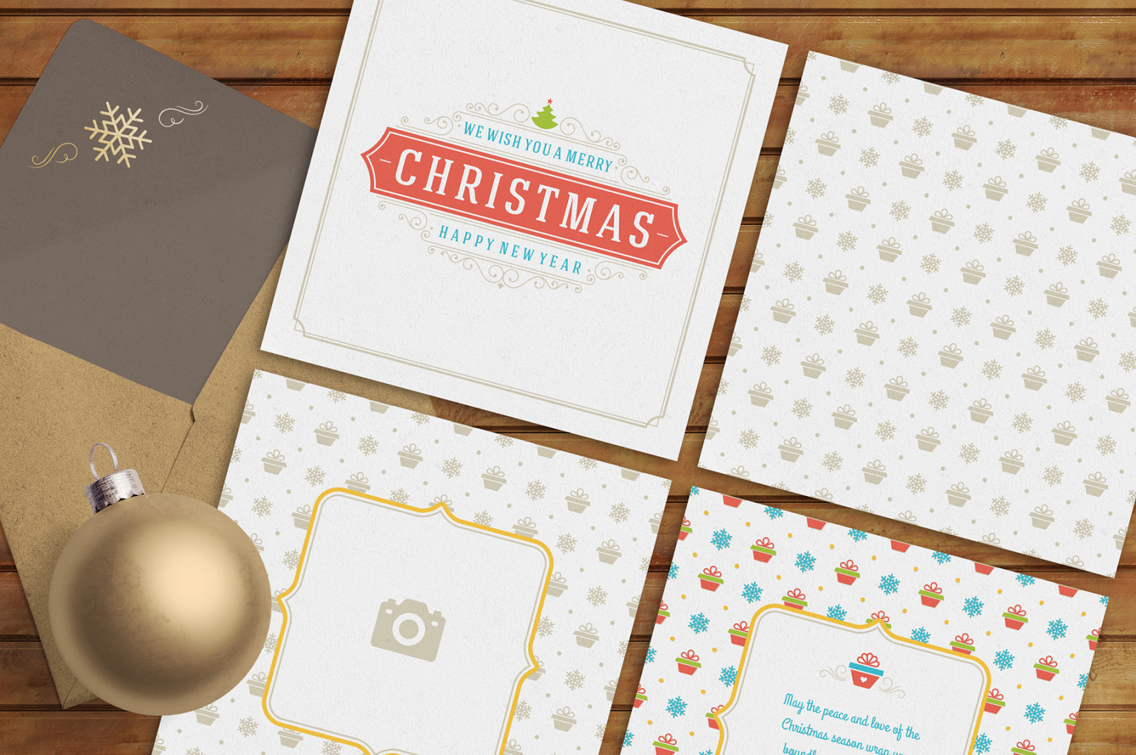 5 Christmas greeting cards