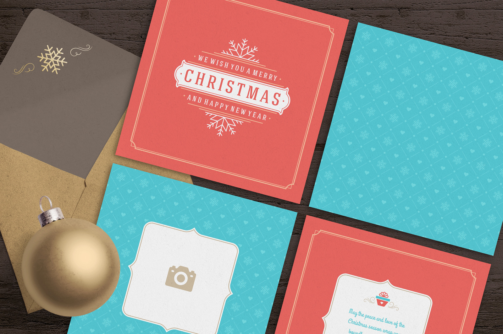 5 Christmas greeting cards