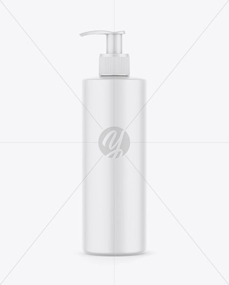 Matte Soap Bottle with Pump Mockup - Front View