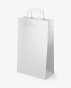 Matte Parchment Paper Shopping Bag Mockup - Half Side View