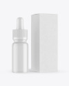 Glossy Dropper Bottle with Kraft Paper Box Mockup