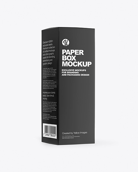 Matte Dropper Bottle with Paper Box Mockup