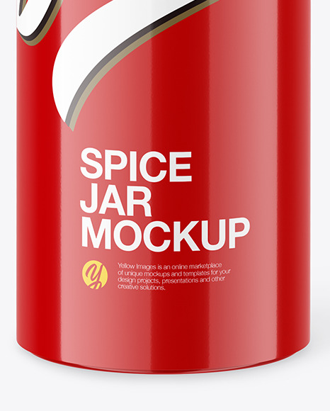 Glossy Spice Jar Mockup