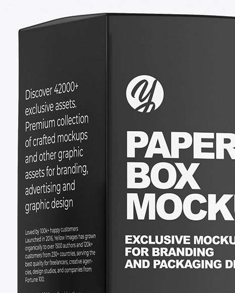 Amber Glass Dropper Bottle with Paper Box Mockup