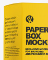 Amber Glass Dropper Bottle with Paper Box Mockup