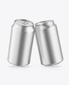 Matte Metallic Drink Cans Mockup