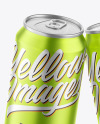 Matte Metallic Drink Cans Mockup