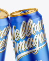 Matte Metallic Drink Cans Mockup