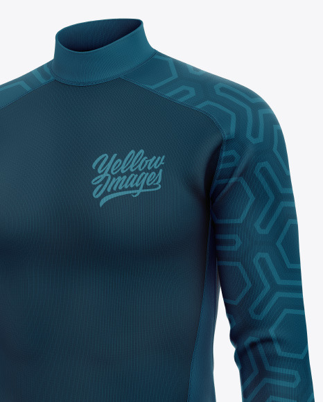 Men's Jersey With Long Sleeve Mockup