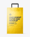 Matte Parchment Paper Shopping Bag Mockup - Front View