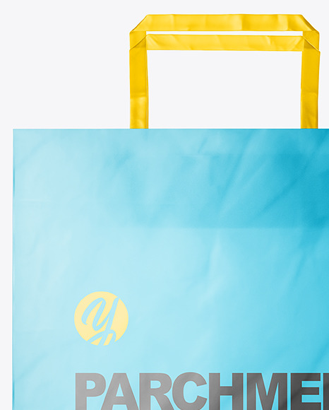 Matte Parchment Paper Shopping Bag Mockup - Front View