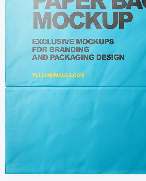 Matte Parchment Paper Shopping Bag Mockup - Front View