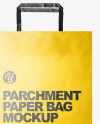 Matte Parchment Paper Shopping Bag Mockup - Front View