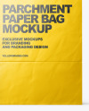 Matte Parchment Paper Shopping Bag Mockup - Front View