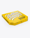 Pizza Box Mockup - Half Side View